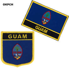 Parches de bandera de GUAM, parches bordados de bandera nacional, parches para ropa, decoración artesanal, PT0256-2 2024 - compra barato