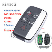 Keyecu-mando a distancia inteligente para coche, 5 botones, 315/433Mhz, para Jaguar XF, XJ, XK, XE, 2013, 2014, 2015, 2016, 2017, FCC ID: KOBJTF10A 2024 - compra barato