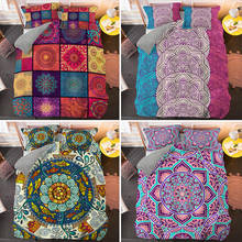 Colorful Mandala Boho Bedding Sets King Soft Bedclothes Bohemian Duvet Cover Set with Pillowcases Queen Size 2024 - buy cheap