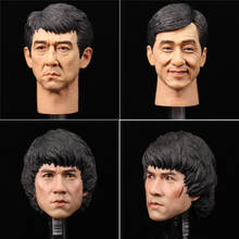 1/6 Scale Kung Fu Superstar Jackie Chan Head Sculpt Carved Model for 12inches Action Figure Doll Body Accessories Collectible 2024 - buy cheap