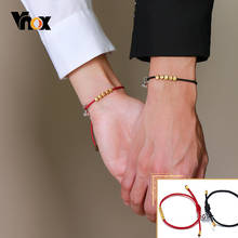 Vnox-pulsera de cadena de cuerda trenzada para hombre y mujer, brazalete de cuerda informal, ajustable, para atraer la amistad, regalos de amor 2024 - compra barato