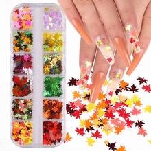 Epoxy Resin Maple Glitter Fall Leaf Holographic Autumn Nail Art Chunky Glitter Leaves Resin Fillings Sequins Art Crafts 2024 - buy cheap