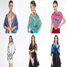 61 цвет, роскошный бренд Matagorda, 51 дюйм, женский шарф, 100% шелк, шаль, негабаритный, солнцезащитный, цветок и птица, джунгли, пашмины Шарфы 2024 - купить недорого