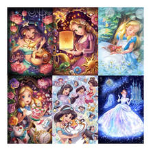 Full Drill Square Diamond Painting 5d Picture Art Cartoon Fairytale Princess Alice Cross Stitch Kit Diamond Paint Accessories 2024 - buy cheap