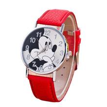 7 Colors Cute Clock Cartoon Quartz Wristwatch Children Leather Men Watch Mickey Watches Kids Boy Women Girls Relojes 2024 - buy cheap