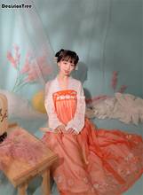 2022 chinese national ancient costume hanfu girls traditional women clothes dress hanfu pattern folk dance tang dynasty clothing 2024 - buy cheap