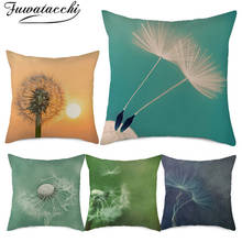 Fuwatacchi Dandelion Printed Pillow Case Green Plants Throw Pillow Covers For Home Sofa Square Decorative Pillowcases Cushions 2024 - buy cheap