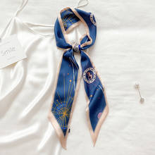 Silk Scarf Women Long Thin Ribbon Women's Sweet Polka Dot Decorative Neckerchief Multi-Function Scarf Tie Bag 2024 - buy cheap