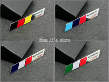 10 emblemas sline de aleación de aluminio para coche, insignia con bandera de Alemania, Italia y Francia, 98x14mm, estilo de coche 2024 - compra barato