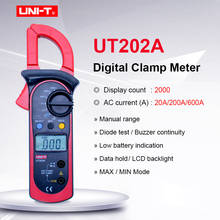 UNI-T UT202A Digital Clamp Meter DC AC voltage AC current  Resistance tester  LCD backlight  Digital Multimeter Diode test 2024 - buy cheap