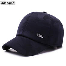 XdanqinX зимняя мужская шапка с ушками модная теплая Бейсболка Регулируемый размер мужские наушники головной убор Снэпбэк Кепка мужские брендовые кепки 2024 - купить недорого