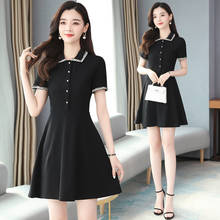 2021 alta qualidade vestido chique preto de algodão sensual verão vintage cor sólida mini vestido de verão feminino elegante bodycon vestidos de festa 2024 - compre barato