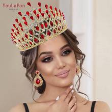 YouLaPan HP370 Women Wedding Crown Bridal Hair Crowns Diamonds Wedding Tiara Accessories Headpiece and Earrings Bridal Headband 2024 - buy cheap