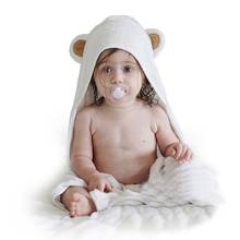 Roupão de banho com capuz para bebês, toalha macia de banho com orelhas para recém-nascidos e meninos e meninas 2024 - compre barato