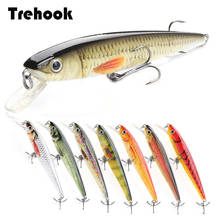 Воблеры TREHOOK для рыбалки Minnow 10 см 11 г, плавающая приманка Minnow, рыболовные приманки, жесткая искусственная приманка, рыболовные снасти Jerkbait 2024 - купить недорого