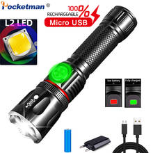 LED Flashlight L2 T6 Torch USB Rechargeable COB LED Flashlight Magnetic Torch Zoom Flashlight Use 18650 Battery 2024 - buy cheap