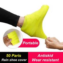 50 Pairs Of Reusable Rain Boot Cover Non-slip Wear-resistant Thick Waterproof Shoe Cover Rain Boot Cover Outdoor Shoe Covers 2024 - buy cheap