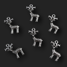 15pcs Silver Plated Christmas Reindeer Alloy Pendants DIY Charm Earrings Bracelet Jewelry Carfts Making 23*12mm A1354 2024 - buy cheap