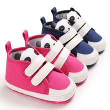 Zapatos de lona para bebés y niñas, zapatillas de suela blanda para primeros pasos, informales, con dibujos de Panda, Primavera 2024 - compra barato