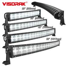 VISORAK-Barra de luz LED de trabajo curvada 7D, luz blanca cruzada, para camión todoterreno, SUV, ATV, coche, 4WD, 4x4, 22, 32, 42, 52 pulgadas 2024 - compra barato