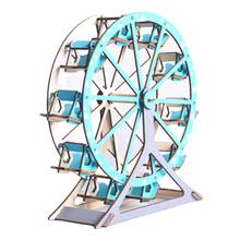 Laser Cutting 3D Wooden Puzzle Jigsaw Construction Ferris Wheel DIY Manual Assembly Kids Educational Wooden Toys for Children 2024 - buy cheap