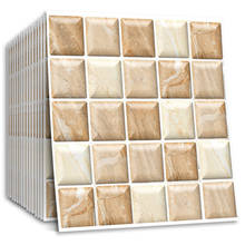 Adesivo de azulejo em mosaico 3d, papel de parede removível, para banheiro, cozinha, pia, pvc, decorativo, decalque em vinil 2024 - compre barato