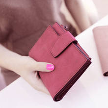 New Women Wallets Fashion Scrub Leather Lady'S Design Card Holder Coin Purse  -OPK 2024 - buy cheap