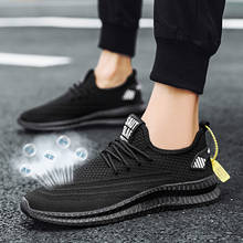 Men Running Shoes Breathable Mesh Sneakers Men Lace Up Non-Slip Athletic Black White Men Sport Shoes Zapatillas Hombre 2024 - buy cheap