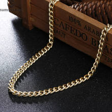Gothic Gold Cuban Link Chain Necklace Men Women Fashion Jewelry Choker Collares De Moda Dropshipping 2024 - buy cheap