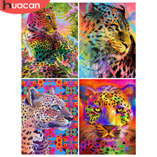HUACAN DIY Diamond Painting 5D Leopard Full Square/Round Mosaic Animal New Arrival Embroidery Home Decor Diamond Art 2024 - buy cheap
