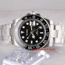 Bliger 40mm Automatic Mechanical Watch Men Luxury Sapphire Crystal Ceramic Bezel GMT Watch Luminous Waterproof Wristwatch Men 2022 - buy cheap