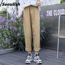 2020 New Autumn Winter Solid Women's Harem Pants High Waist Casual Loose Ankle-Length Cargo Pants Chic Pocket Trousers Female 2024 - buy cheap