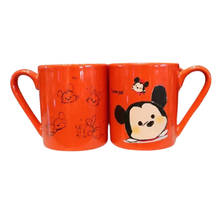 Disney-taza de agua de cerámica con dibujos animados de Mickey Mouse, vaso con asa para café, leche, regalos de colección para el hogar y la Oficina, 250mL 2024 - compra barato