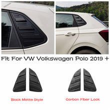 Lapetus Car Side Vent Window Scoop Louver Cover Trim Auto Modification 2PCS Plastic Fit For VW Volkswagen Polo 2019 - 2022 2024 - buy cheap