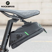 ROCKBROS велосипедная задняя Сумка Противоударная велосипедная непромокаемая седельная сумка для Refletive большой Capatity Seatpost MTB Bike Packet аксессуары 2024 - купить недорого