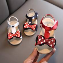 Sandalias de verano para niños y niñas, zapatos infantiles, sandalias de goma con lazo de Minnie y Princesa, novedad 2024 - compra barato