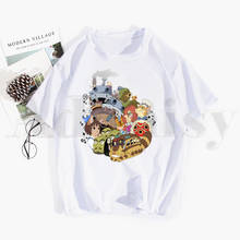 Totoro Studio Ghibli Miyazaki Hayao Spirit Away Tshirt Hip Hop Girl Print Top Tees Harajuku Tshirts Men Fashion Summer T-shirts 2024 - buy cheap