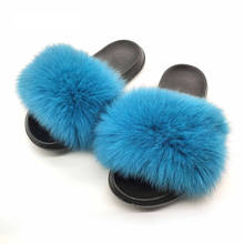 Fashion New Furry Slipper for Women Summer Home Fur Slides Black White Fluffy Flip Flops Female Casual Sandasl Wholesale 2024 - buy cheap