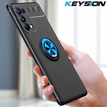Keysion caso à prova de choque para oppo reno 5 pro 5g silicone macio anel magnético suporte telefone volta capa para reno 5 5g reno 4 pro 4g 2024 - compre barato