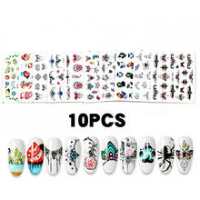 20 ногтей милые наклейки из мультфильмов, которые переводятся на ногти, с помощью десерт изображением смайлика переводка с рисунком тату из мультфильма, набор для маникюра 2024 - купить недорого
