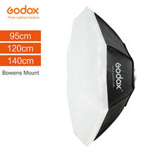 Godox-flash speedlite para estúdio fotográfico, macio, 95cm, 120cm, 140cm, octágono, suporte para bowens, ms200, ms300, sk400ii, máquina de iluminação para fotos 2024 - compre barato