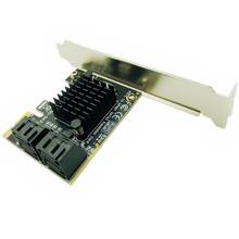 PCI-E PCI Express to SATA 3.0 Extension Card with Bracket 4-Port SATA III 6Gbps Expansion Adapter Boards for Computer Chassis PC 2024 - buy cheap
