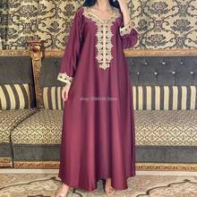 Jalabiya Hijab Long Dress For Women Abaya Fashion Muslim Dubai Arabic Moroccan Kaftan Turkish Robe Maroon Golden New Soft Satin 2024 - buy cheap