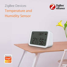 Tuya ZigBee Smart Home Wifi Temperature And Humidity Sensor With LED Screen Work With Alexa Google Assistant Via Tuya Zigbee Hub 2024 - buy cheap