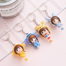 Anime Cartoon Cute Girl Keychain Pendant Couple Keyring Girl Decoration Ladies Bag Wallet Accessories 2024 - buy cheap