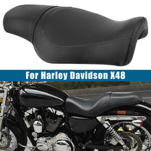 Assento de couro do passageiro dianteiro e traseiro de motocicleta para harley sportster xl48 2024 - compre barato