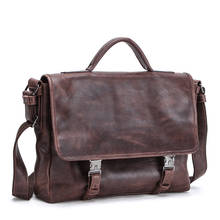 Мужской портфель из натуральной кожи, деловая рабочая сумка, кожаная Большая вместительная офисная сумка для ноутбука, дорожная сумка-мессенджер, мужская сумка на плечо 2024 - купить недорого