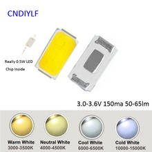 100pcs  0.5W 55-65lm  White Light SMD  LED chip 5730  lamps 3.0~3.6V For LED Light 2024 - buy cheap