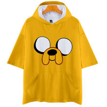 Adventure Time Finn And Jake-Camiseta con cara de perro para hombre y mujer, camiseta con capucha 3d a la moda, ropa de calle Harajuku, Tops 2024 - compra barato