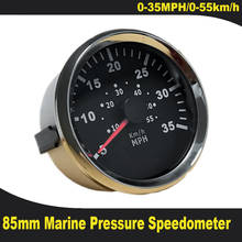 Sinais de pressão marinhos 0-35mph 0-55km/h 85mm do tubo do velocímetro pitot da pressão do medidor de velocidade do barco 2024 - compre barato
